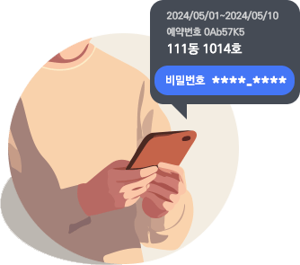 사용자에게 숙박 기간 내에만 유효한 스마트 코드 발급